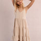 SHORT RUFFLE DRESS - CREAM