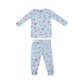 LOUNGEWEAR SET - BLUE VINTAGE SANTAS