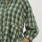 PLAID MINI DRESS - HUNTER GREEN