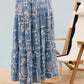 WOVEN MAXI SKIRT - BLUE