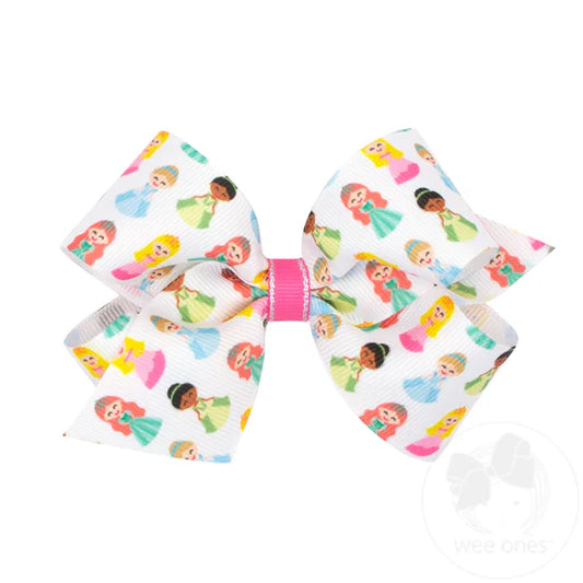 PRINCESS THEMED GROSGRAIN BOW - ASSORTED