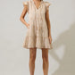 DREAM STATE STRIPED MINI DRESS - TAUPE MULTI