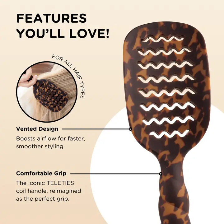 VENTED BRUSH SULL SIZE - TORTOISE
