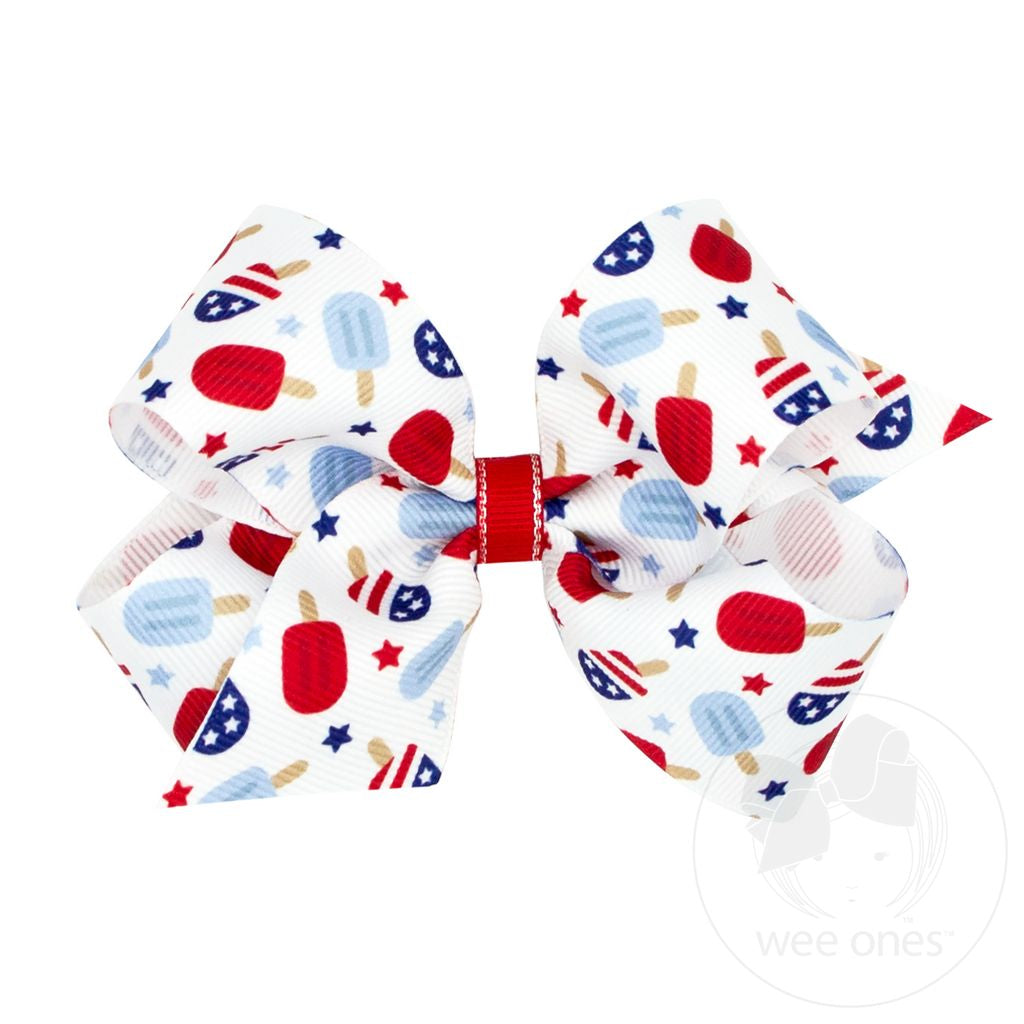 MEDIUM GROSGRAIN BOW - AMERICANA