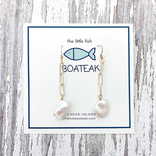 BAROQUE PEARL DANGLES - GOLD