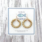 GOLD LEATHER HOOPS - SMALL
