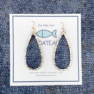 NAVY BOA KEEL EARRING