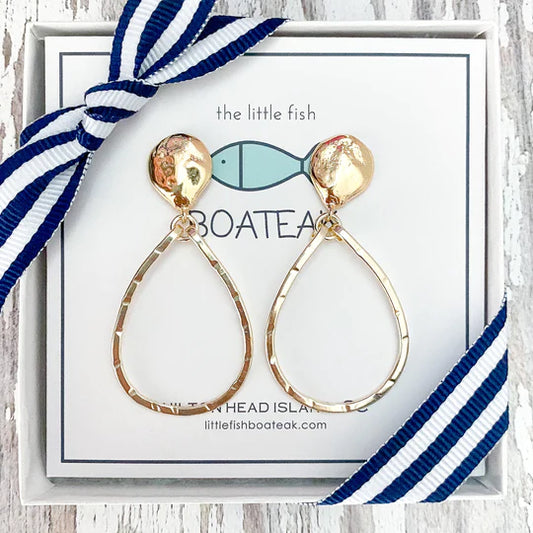 CLASS-SEA MINI SCHOONER EARRINGS - GOLD