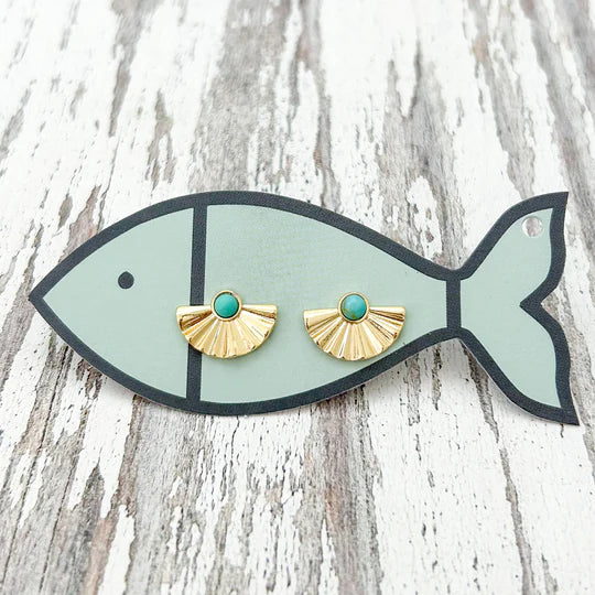 SEA FAN TURQUOISE STUDS