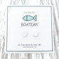 SEA GLASS STUDS - WHITE