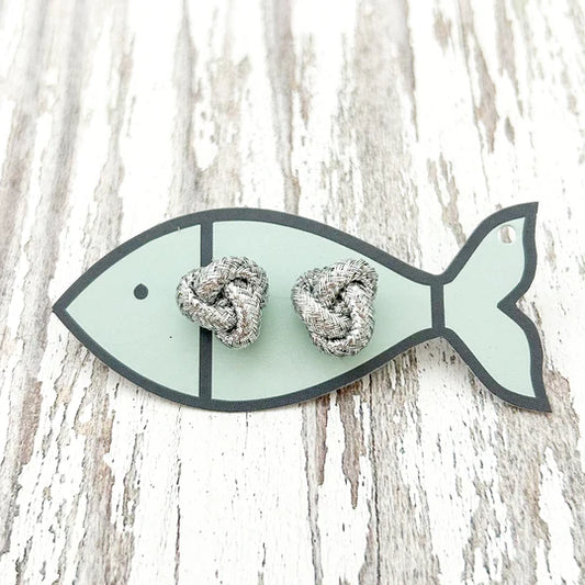 KNOTTED STUDS - SILVER