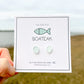 SEA GLASS STUDS - AQUA