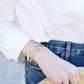THIN PAPERCLIP CHAIN BRACELET  - GOLD