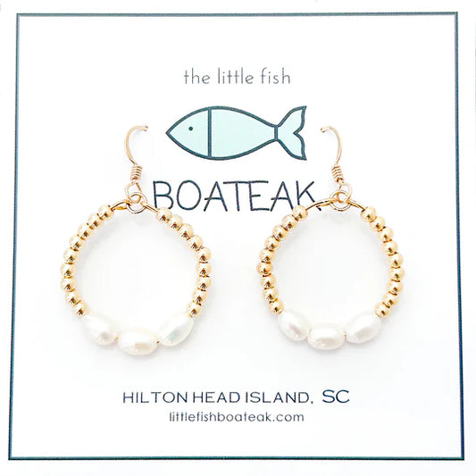 CHARLESTON GLAM SMALL HOOPS - GOLD