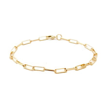 THIN PAPERCLIP CHAIN BRACELET  - GOLD