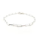 THIN PAPERCLIP CHAIN BRACELET - SILVER