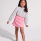 QUILTED MINI SKIRT - ROSE