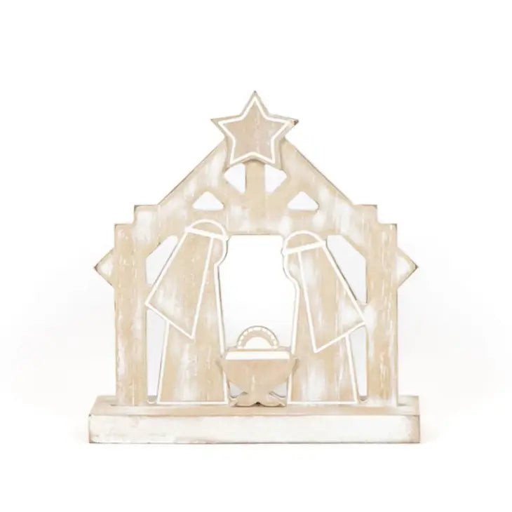 WOOD NATIVITY CHRISTMAS