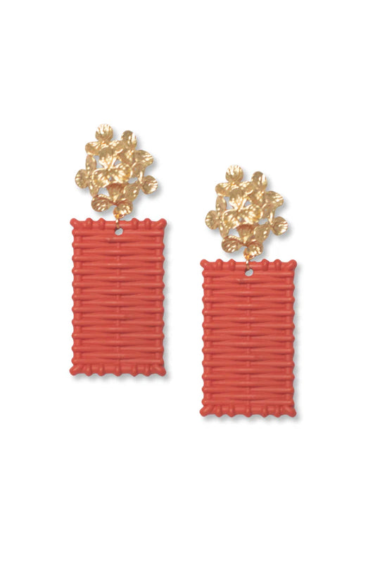 MACKIE EARRINGS - TOMATO