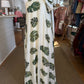 HALTER  PALM DRESS  - CREAM
