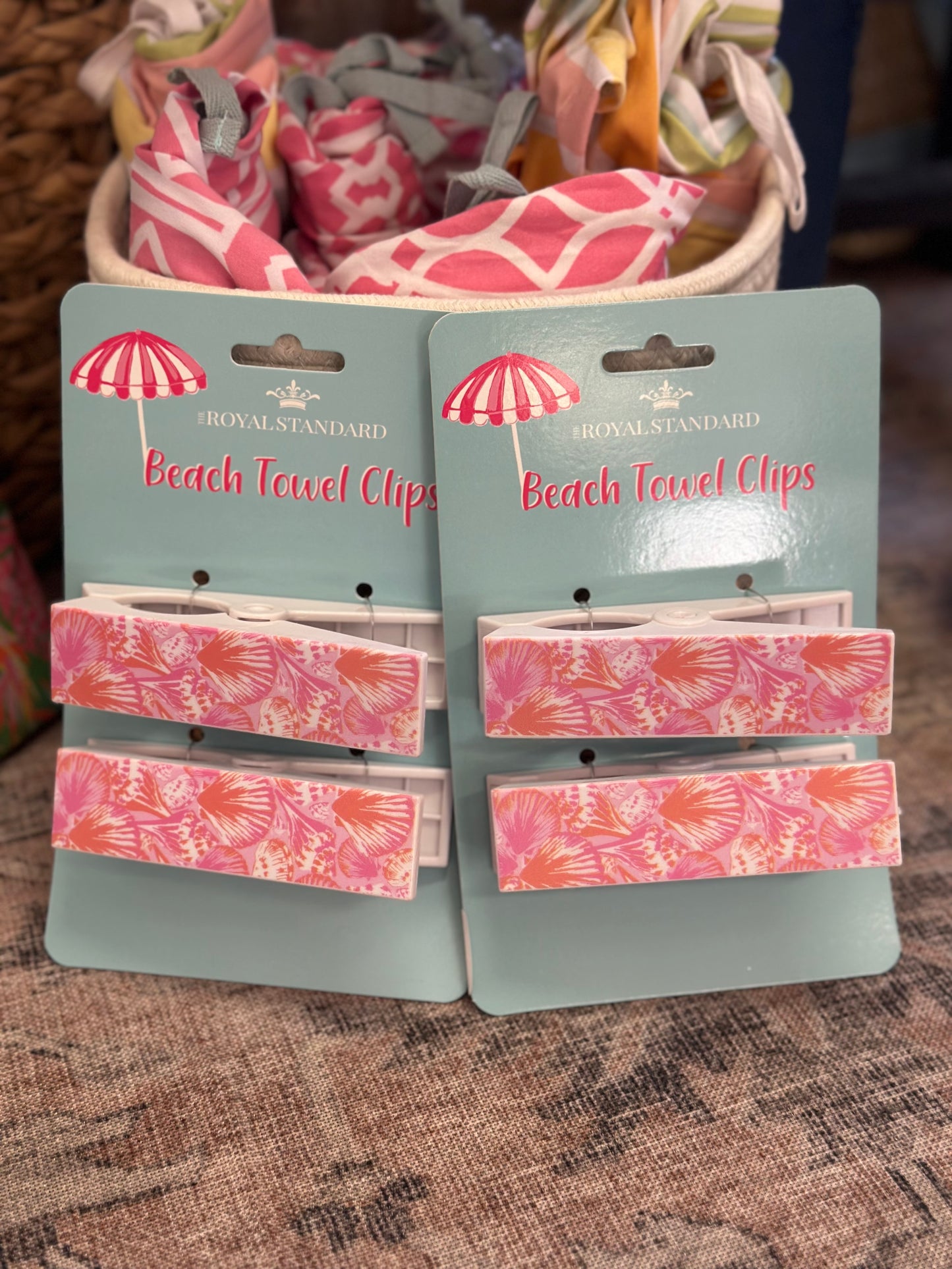 BEACH TOWEL CLIPS 2 PACK - ASSORTED COLORS