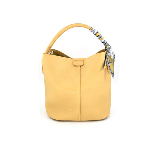 LEATHER BUCKET HAND BAG