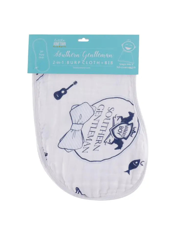 BURP CLOTH/BIB SET - ASSORTED STYLES