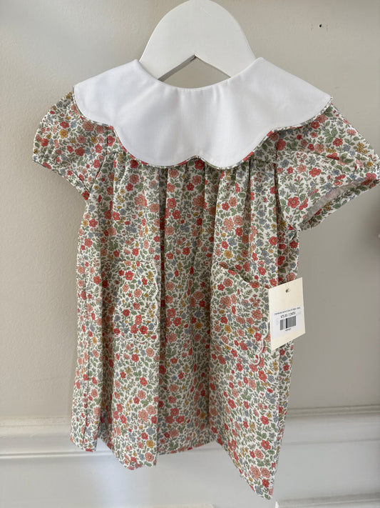 STORYBOOK VINTAGE SCALLOP DRESS - ORANGE