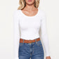LONG SLEEVE SEAMLESS TOP - WHITE
