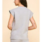 V NECK SWEATER VEST - HEATHER GREY