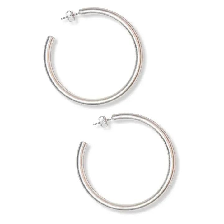 PHOEBE HOOP EARRINGS - SILVER