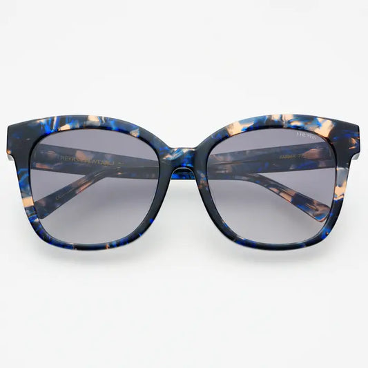 AMBER ACETATE WOMENS CAT EYE SUNGLASSES - BLUE