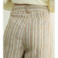 MULTI STRIPE PRINT WITH FRONT POCKET PANTS - STRAW
