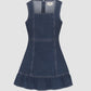 BETY SQUARE NECK DRESS - NIGHTLIGHT