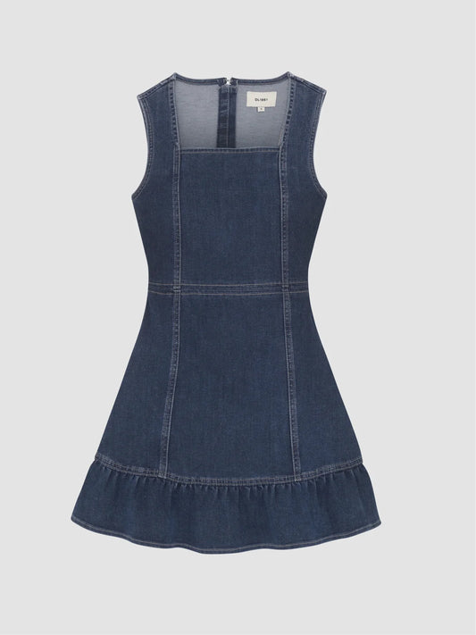 BETY SQUARE NECK DRESS - NIGHTLIGHT