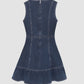 BETY SQUARE NECK DRESS - NIGHTLIGHT
