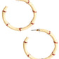 PALMER BAMBOO HOOP EARRING - WHITE