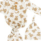 BAMBOO WAFFLE NEWBORN BABY KNOT GOWN & HAT SET BEARY SWEET
