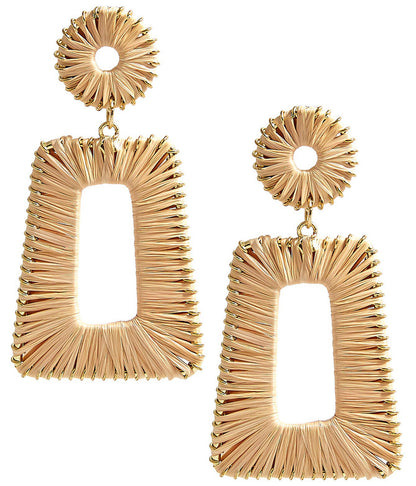 JORDAN - RAFFIA - STRAW EARRINGS