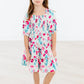 DOTS & DAISIES SMOCKED RUFFLE DRESS