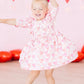 MELT MY HEART 3/4 SLEEVE RUFFLE TWIRL DRESS
