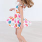 RETRO FLORAL S/S TWIRL LEOTARD