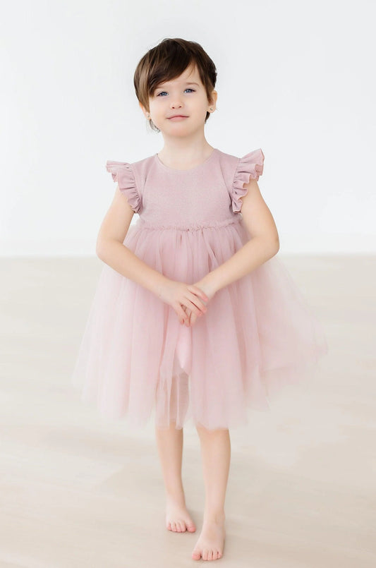 DUSTY PINK SHIMMER TUTU DRESS