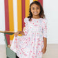 SCHOOL DAYS 3/4 RUFFLE TWIRL DRESS