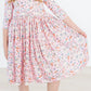 SPRINGTIME BUNNIES 3/4 SLEEVE POCKET TWIRL DRESS