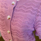 SHORT SLEEVE CARDIGAN WITH BUTTONS - LILAC PINK