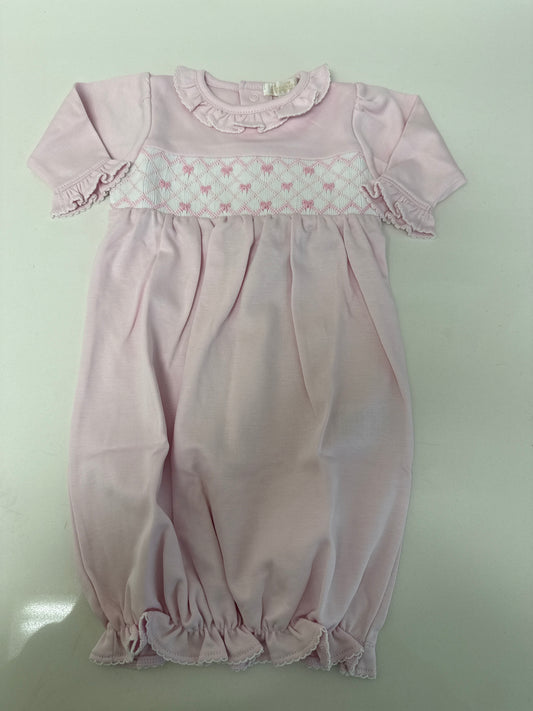 SUMMER BOWS SMOCKED SACK - PINK