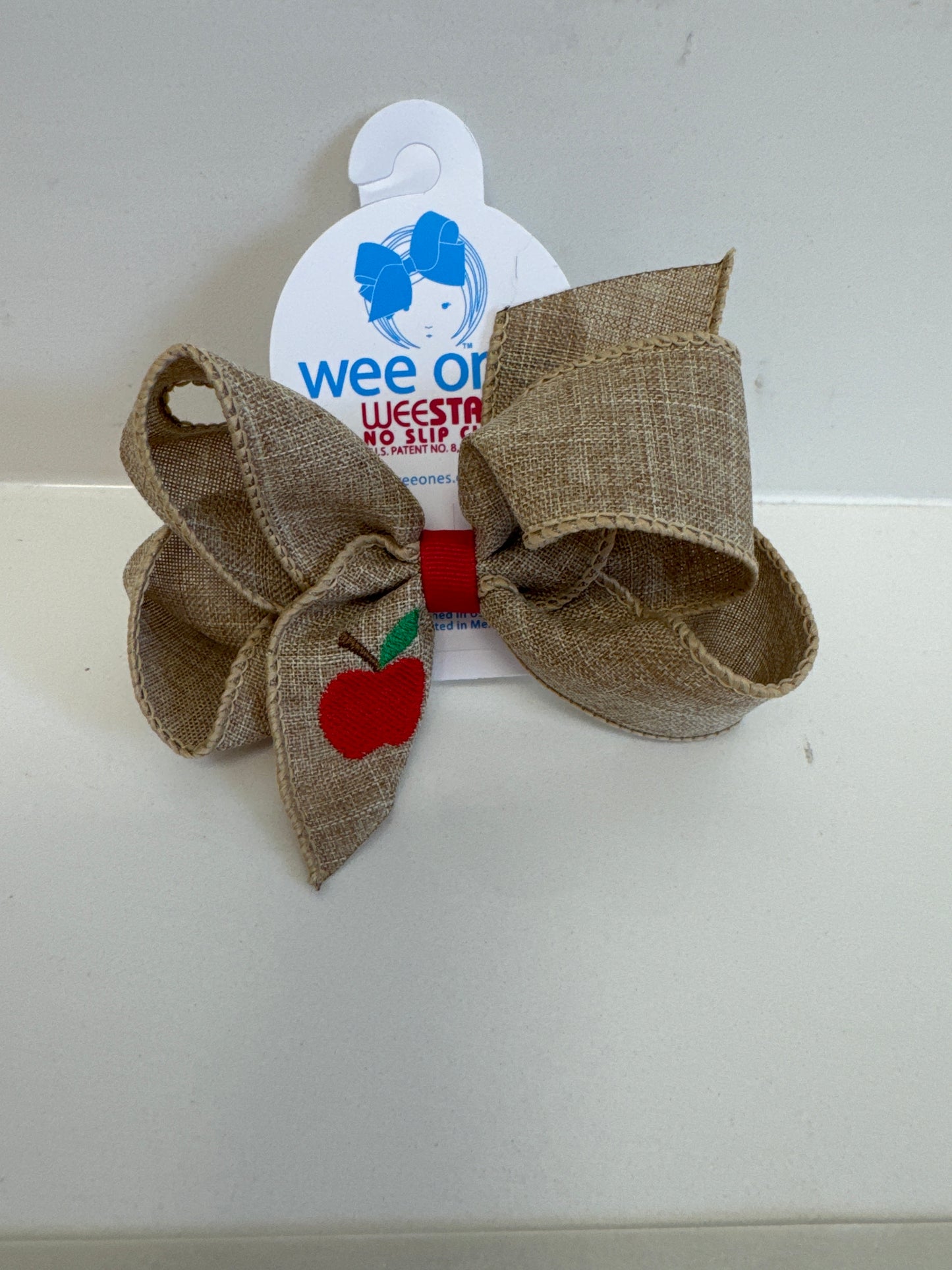 MEDIUM LINEN APPLE BOW