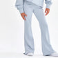 COTTON TERRY SLIT HEM PANTS - SKY BLUE