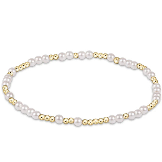 HOPE UNWRITTEN 3MM BEAD BRACELET - PEARL